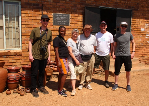 Alexandra's Africa guests outside Mukondeni Pottery