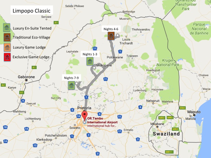 Classic 11-18c Limpopo Classic Explorer Map