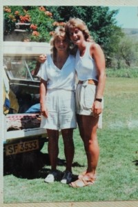 Alexandra and Sonja - standing in front of a packed vehicle ready to head out on a Safari Exploration Adventure