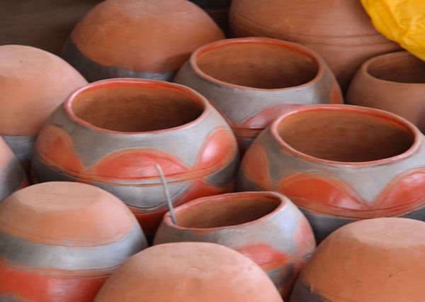 A close up of the Mukondeni Pots