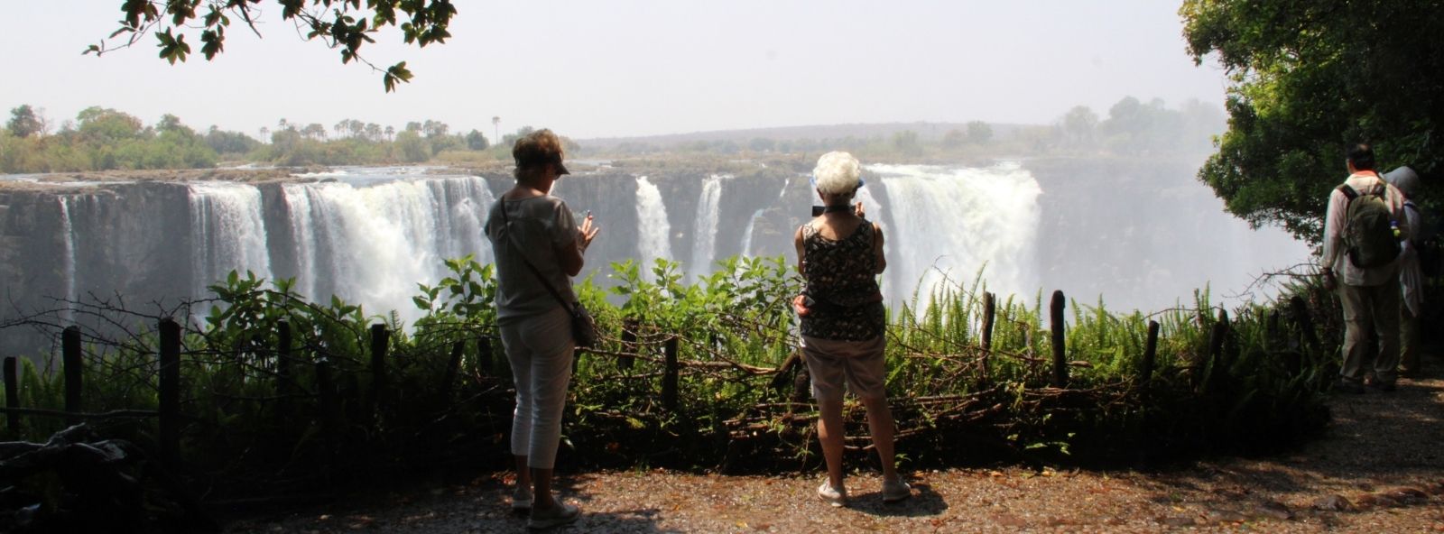 Alexandra’s Africa guests enjoying the Victoria Falls Alexandra's Africa guests enjoying the Victoria Falls